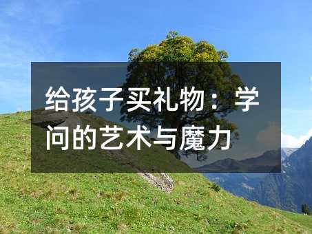 給孩子買禮物:學(xué)問(wèn)的藝術(shù)與魔力