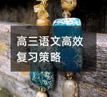 高三語文高效復習策略