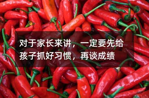 對于家長來講,一定要先給孩子抓好習(xí)慣,再談成績