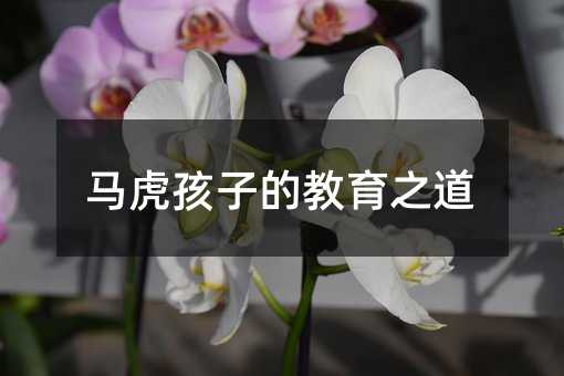 馬虎孩子的教育之道