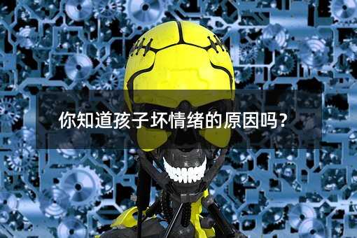 你知道孩子壞情緒的原因嗎?