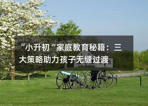 “小升初“家庭教育秘籍:三大策略助力孩子無(wú)縫過渡
