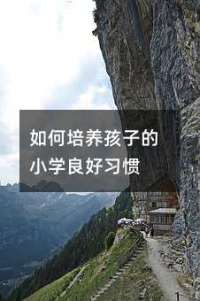 如何培養(yǎng)孩子的小學(xué)良好習(xí)慣