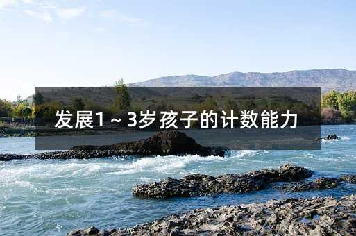發展1~3歲孩子的計數能力