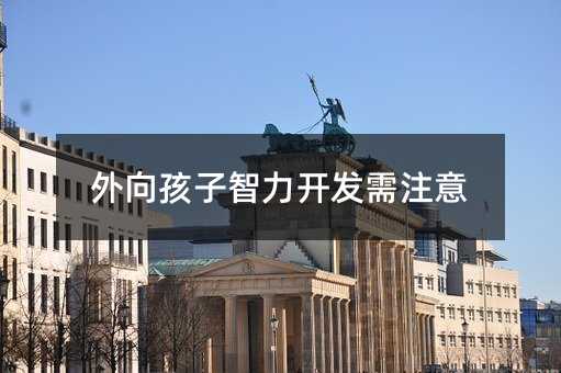外向孩子智力開發需注意