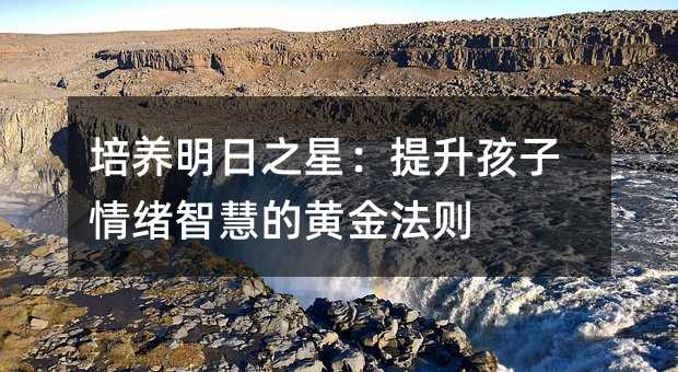 培養明日之星:提升孩子情緒智慧的黃金法則