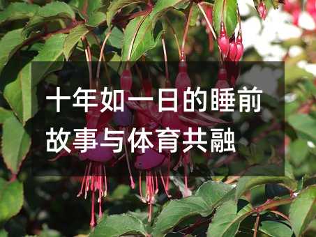 十年如一日的睡前故事與體育共融
