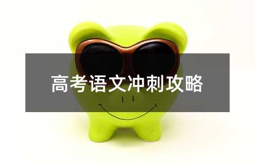 高考語(yǔ)文沖刺攻略