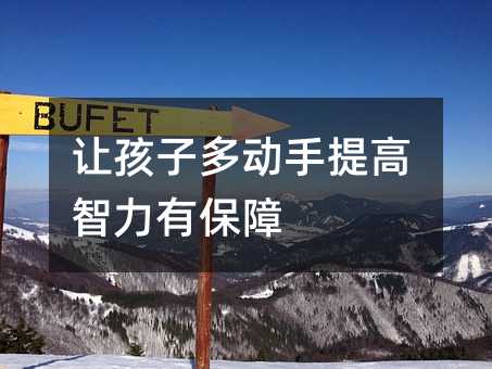 讓孩子多動手提高智力有保障