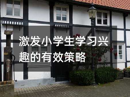 激發(fā)小學生學習興趣的有效策略