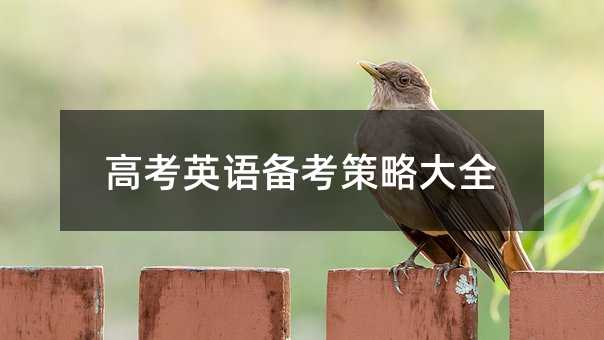高考英語備考策略大全