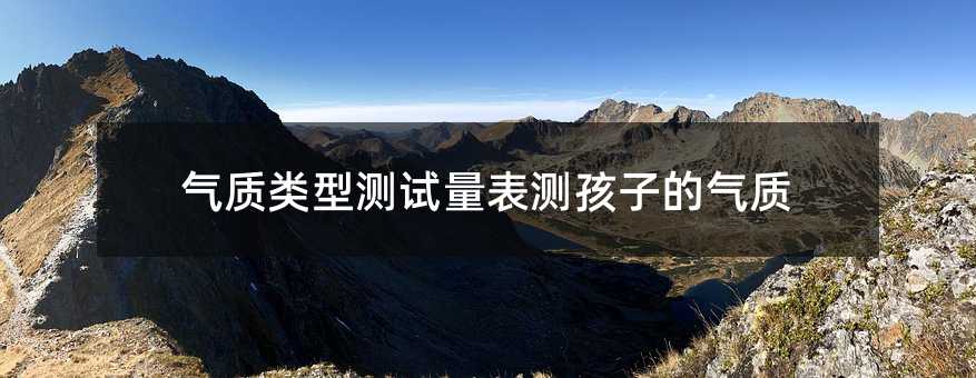 氣質(zhì)類型測試量表測孩子的氣質(zhì)