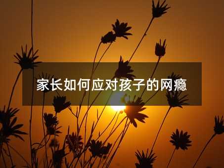 家長如何應對孩子的網癮