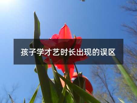 孩子學才藝時長出現的誤區