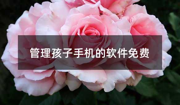管理孩子手機(jī)的軟件免費(fèi)