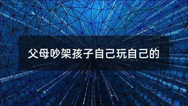父母吵架孩子自己玩自己的