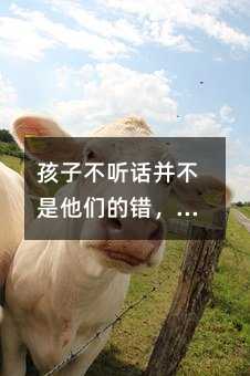 孩子不聽(tīng)話并不是他們的錯(cuò),家長(zhǎng)應(yīng)該了解孩子的身心發(fā)展,尊重和傾聽(tīng)他們的想法