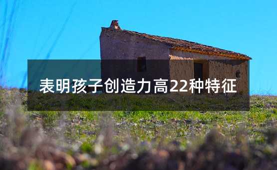 表明孩子創造力高22種特征
