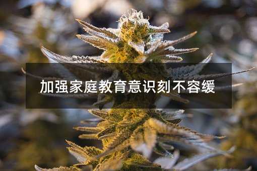 加強(qiáng)家庭教育意識(shí)刻不容緩