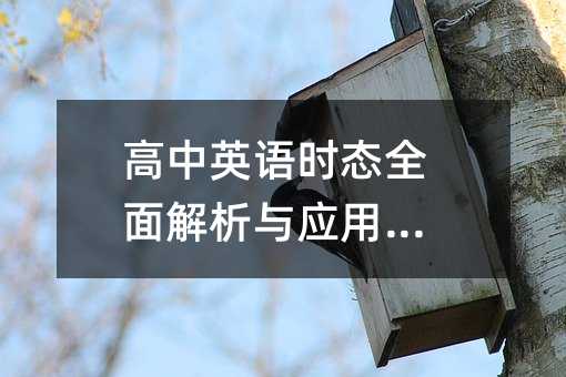 高中英語時態(tài)全面解析與應(yīng)用指南