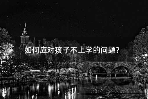如何應對孩子不上學的問題?