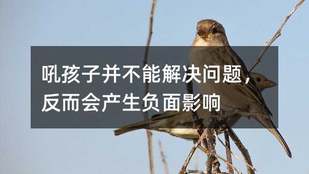 吼孩子并不能解決問題,反而會產(chǎn)生負面影響