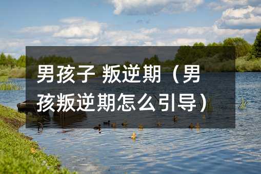男孩子 叛逆期(男孩叛逆期怎么引導)