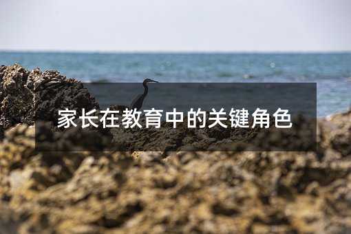 家長在教育中的關鍵角色