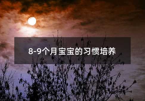 8-9個月寶寶的習慣培養