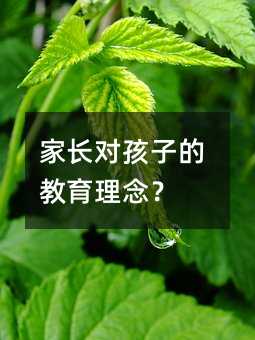 家長對孩子的教育理念?