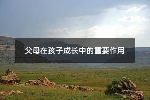 父母在孩子成長中的重要作用