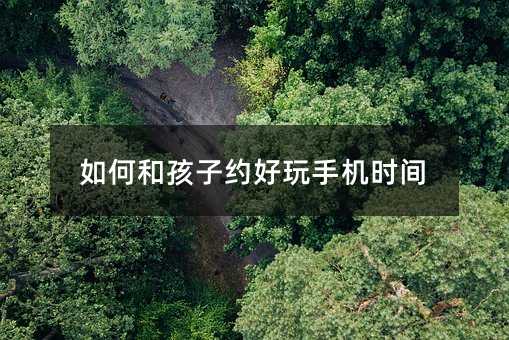 如何和孩子約好玩手機時間