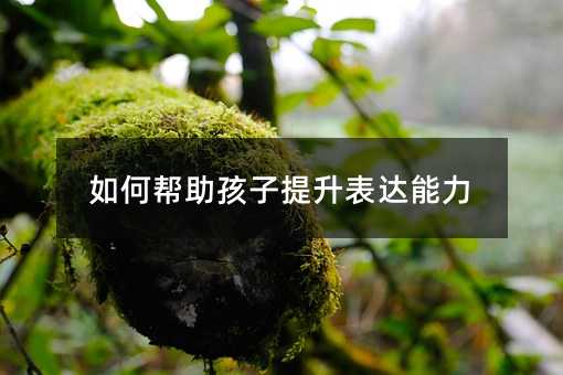 如何幫助孩子提升表達(dá)能力