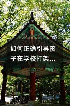 如何正確引導孩子在學校打架的問題