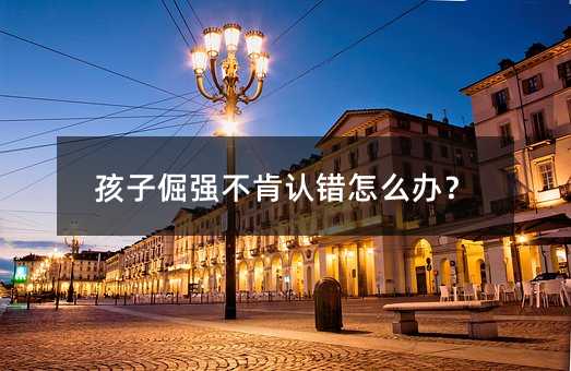 孩子倔強不肯認錯怎么辦?
