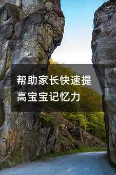 幫助家長快速提高寶寶記憶力
