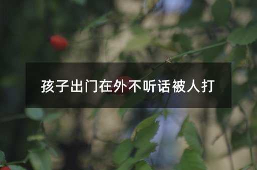 孩子出門在外不聽話被人打
