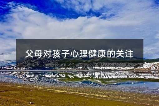 父母對孩子心理健康的關注