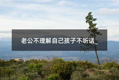 老公不理解自己孩子不聽話_