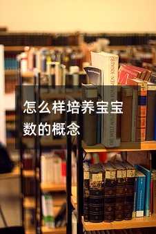 怎么樣培養寶寶數的概念
