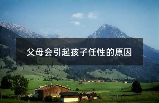 父母會引起孩子任性的原因