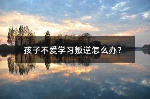 孩子不愛學習叛逆怎么辦?