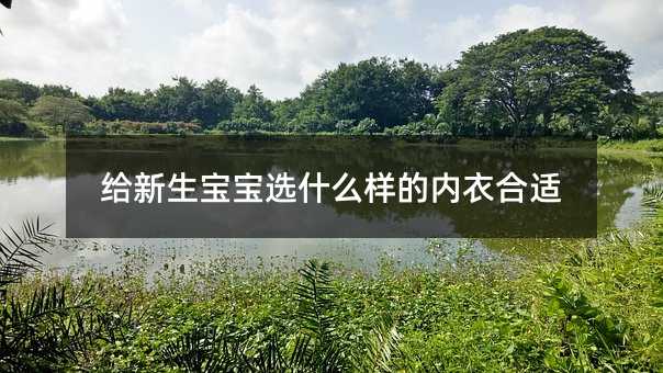 給新生寶寶選什么樣的內衣合適