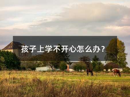 孩子上學不開心怎么辦？