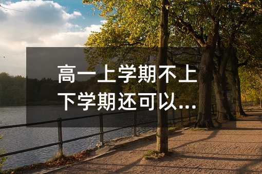 高一上學期不上下學期還可以上嗎