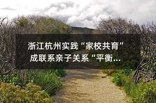 浙江杭州實踐“家校共育” 成聯系親子關系“平衡器”