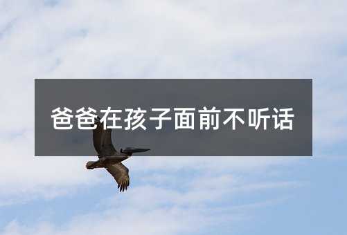 爸爸在孩子面前不聽話