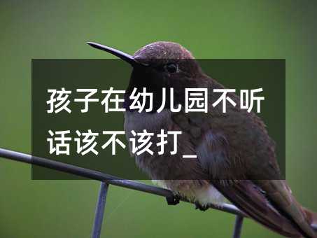 孩子在幼兒園不聽話該不該打_