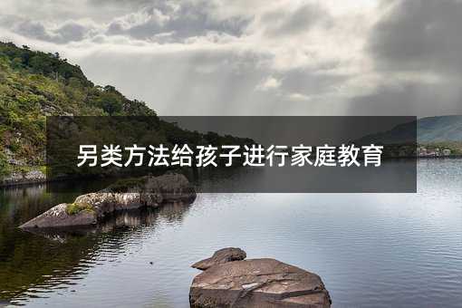 另類方法給孩子進(jìn)行家庭教育