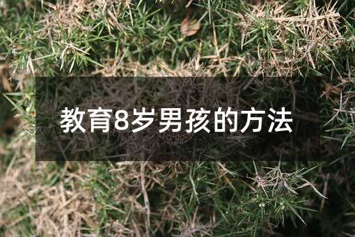 教育8歲男孩的方法